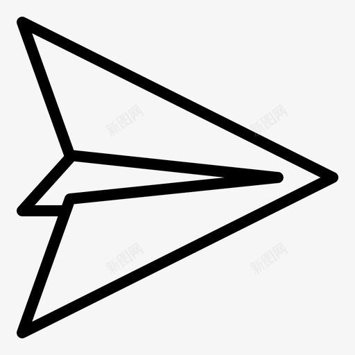 发送消息纸质飞机图标svg_新图网 https://ixintu.com messenger 发送 大纲 应用程序 消息 纸质 飞机