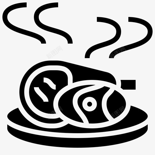 羊肉烧烤和烧烤派对2雕文图标svg_新图网 https://ixintu.com 派对 烧烤 羊肉 雕文