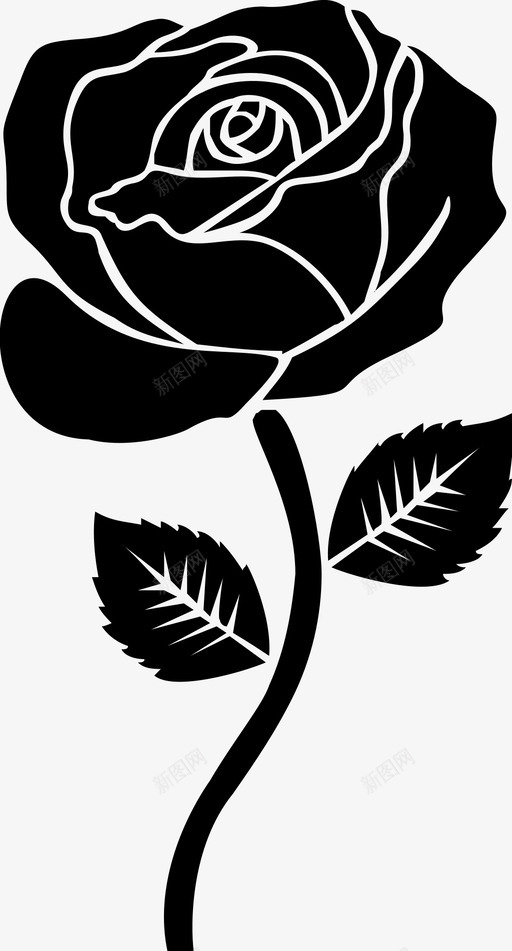 玫瑰花盛开红玫瑰图标svg_新图网 https://ixintu.com 玫瑰花 盛开 红玫瑰