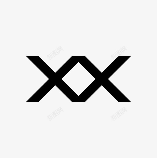 双xdoublexcross图标svg_新图网 https://ixintu.com cross double mint twin two 斜杠