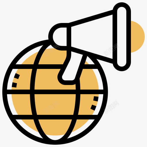 全球营销项目管理34黄影图标svg_新图网 https://ixintu.com 全球 营销 项目管理 黄影