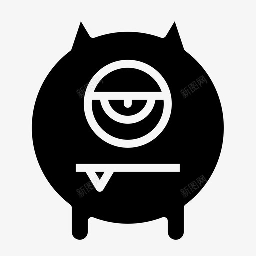 怪物怪物9固体图标svg_新图网 https://ixintu.com 固体 怪物