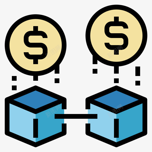 区块链fintecth8线性颜色图标svg_新图网 https://ixintu.com fintecth 区块 线性 颜色