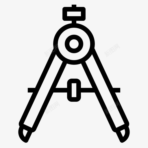 罗盘105学校直线图标svg_新图网 https://ixintu.com 学校 直线 罗盘