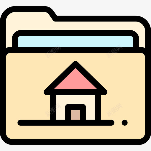 文件夹不动产218线性颜色图标svg_新图网 https://ixintu.com 不动产 文件夹 线性 颜色