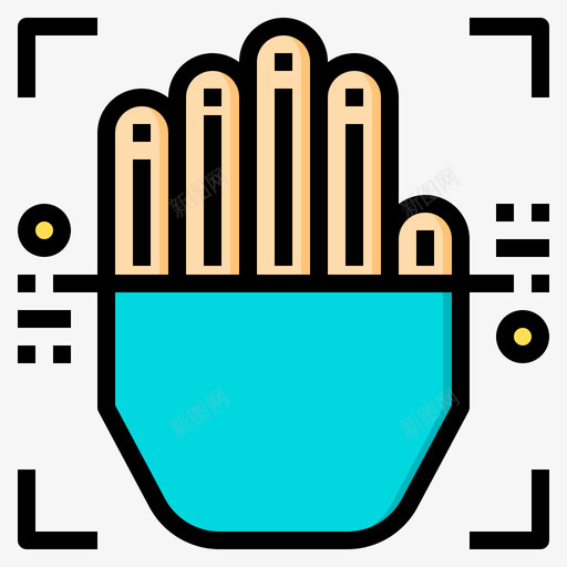 手生物特征2线性颜色图标svg_新图网 https://ixintu.com 特征 生物 线性 颜色