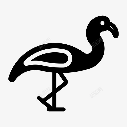 火烈鸟鸟自然图标svg_新图网 https://ixintu.com 动物园 火烈 烈鸟 粉红 自然 野生动物