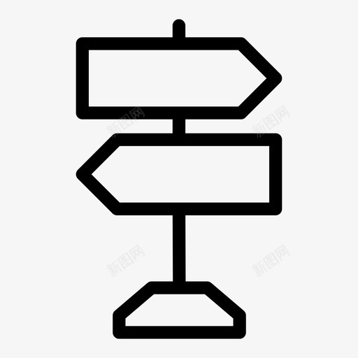 方向牌柱图标svg_新图网 https://ixintu.com 企业管理 图标 方向 标志 线图