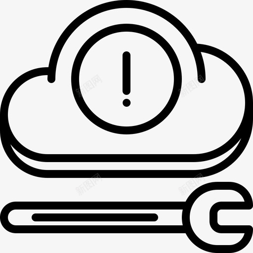 云计算云技术31线性图标svg_新图网 https://ixintu.com 云计算 技术 线性