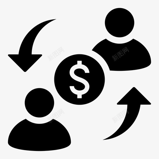 美元贸易货币图标svg_新图网 https://ixintu.com 美元 货币 贸易
