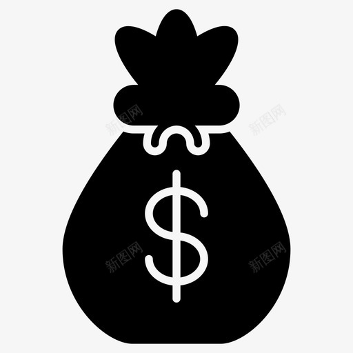 硬币袋金融袋钱袋图标svg_新图网 https://ixintu.com 图标 字形 当铺 硬币 金融 钱袋