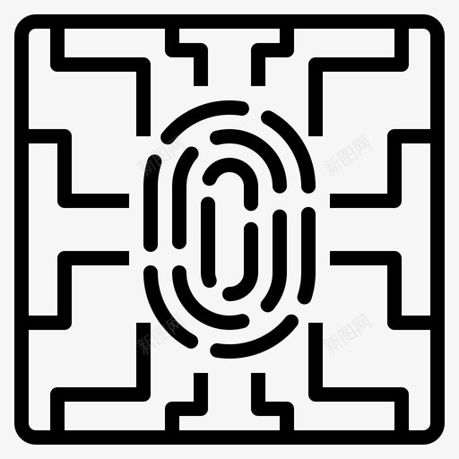 算法生物特征1线性图标svg_新图网 https://ixintu.com 特征 生物 算法 线性