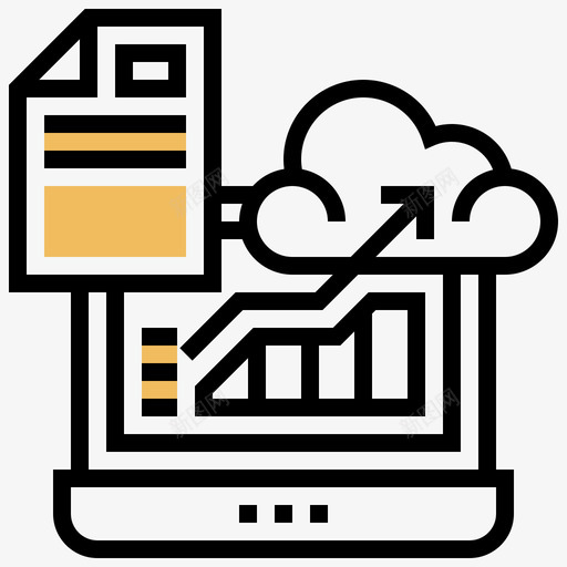 数据管理SEO135黄影图标svg_新图网 https://ixintu.com SEO135 数据管理 黄影