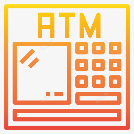 Atm付款59梯度图标svg_新图网 https://ixintu.com Atm 付款 梯度