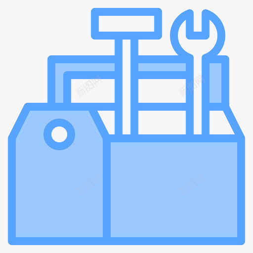 工具箱结构13蓝色图标svg_新图网 https://ixintu.com 工具箱 结构 蓝色
