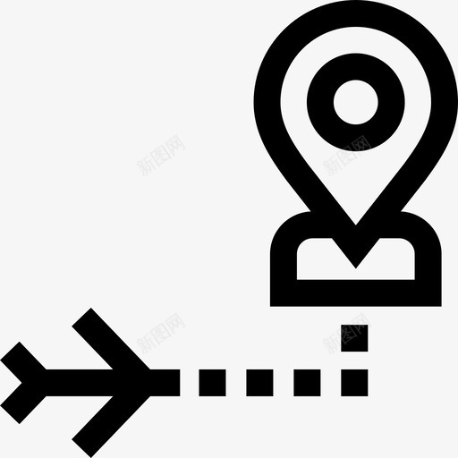 航线机场168直线图标svg_新图网 https://ixintu.com 机场 直线 航线