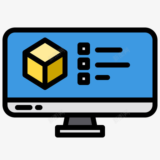 平面3d打印2线颜色图标svg_新图网 https://ixintu.com 3d 平面设计 打印 颜色