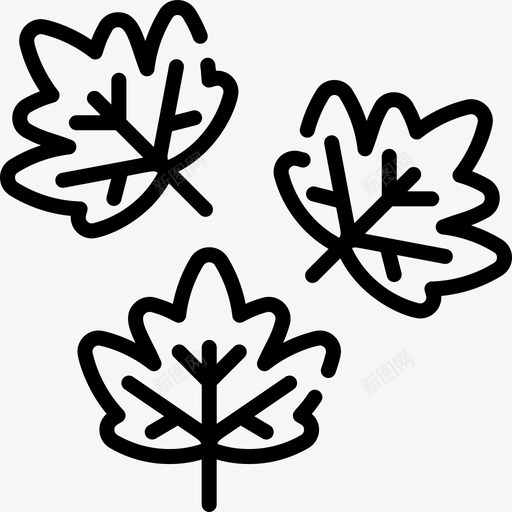 叶天气257线形图标svg_新图网 https://ixintu.com 天气 线形