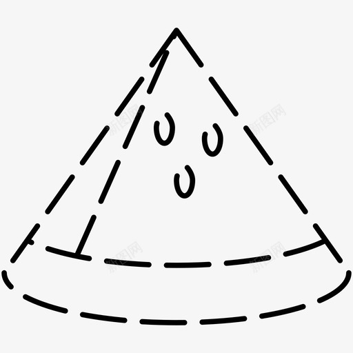 西瓜食物2虚线图标svg_新图网 https://ixintu.com 图标 虚线 西瓜 食物