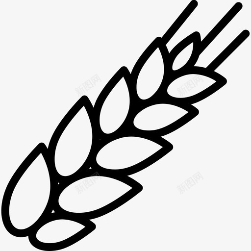 麸质谷类谷物图标svg_新图网 https://ixintu.com 作物 啤酒厂 小麦 概述 谷物 谷类 麸质