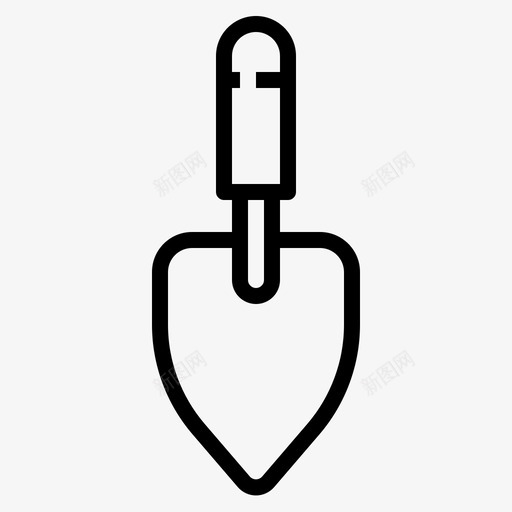 铲园艺87直线型图标svg_新图网 https://ixintu.com 园艺 直线 线型