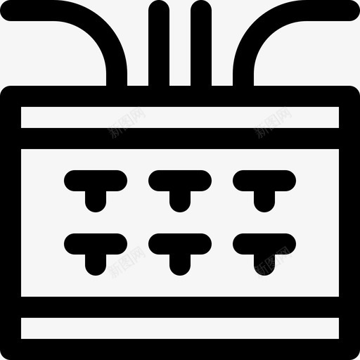 保险丝盒电工工具和元件18线性图标svg_新图网 https://ixintu.com 保险丝 元件 工具 电工 线性