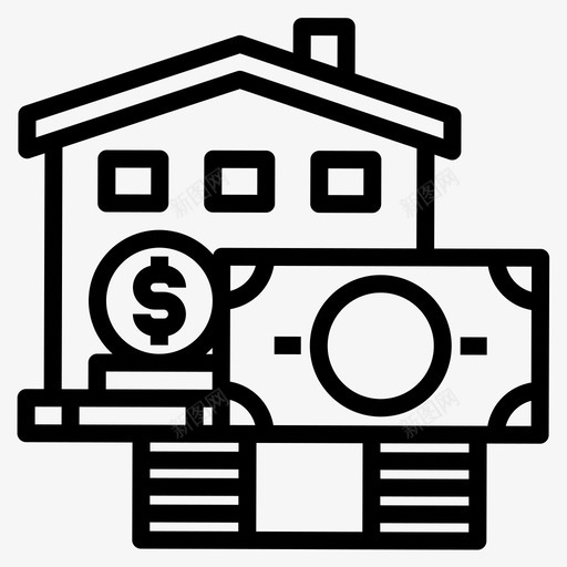 住宅房地产254直线图标svg_新图网 https://ixintu.com 住宅 房地产 直线
