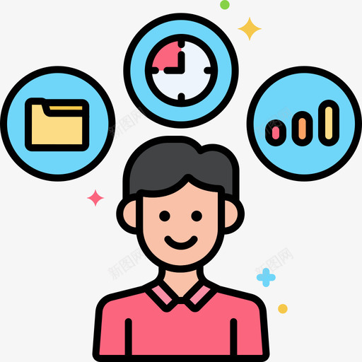 产品管理计算机编程线颜色图标svg_新图网 https://ixintu.com 产品管理 编程 计算机 颜色