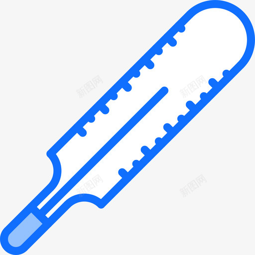 温度计医疗器械28蓝色图标svg_新图网 https://ixintu.com 医疗器械 温度计 蓝色