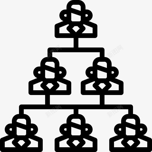 组织业务团队直线图标svg_新图网 https://ixintu.com 业务 团队 直线 组织
