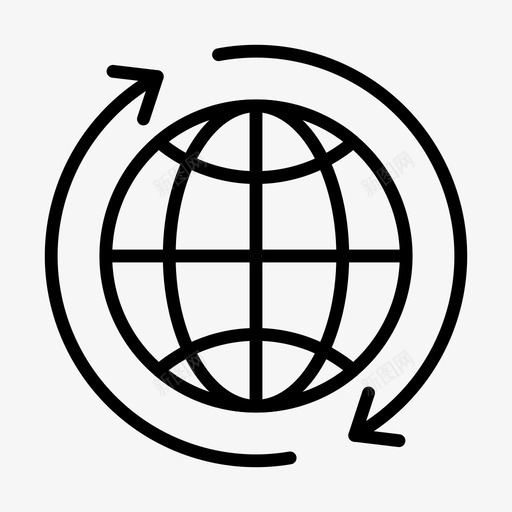 全局重新加载浏览器刷新图标svg_新图网 https://ixintu.com 64像素 世界 业务 全局 刷新 加载 浏览器 重新