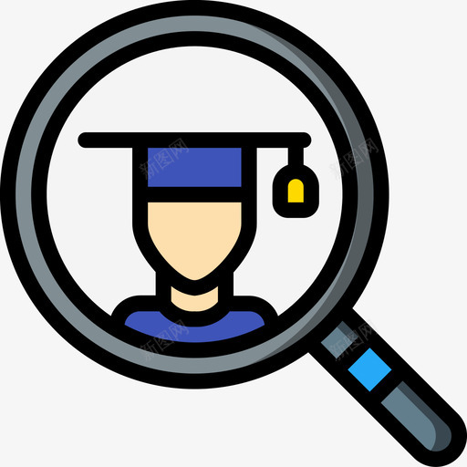 学生学历291线性颜色图标svg_新图网 https://ixintu.com 学历 学生 线性 颜色