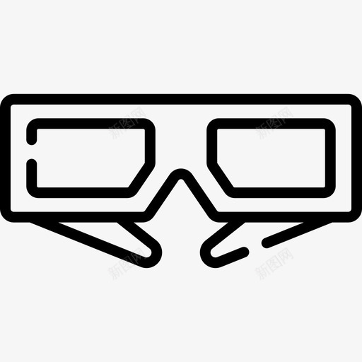 3d眼镜电影院101线性图标svg_新图网 https://ixintu.com 3d 电影院 眼镜 线性