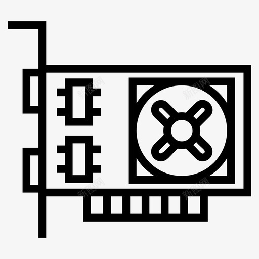 显卡硬件电脑硬件线图标svg_新图网 https://ixintu.com 图标 显卡 电脑硬件 硬件 线图