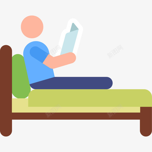 阅读呆在家里23彩色图标svg_新图网 https://ixintu.com 呆在 呆在家 家里 彩色 阅读