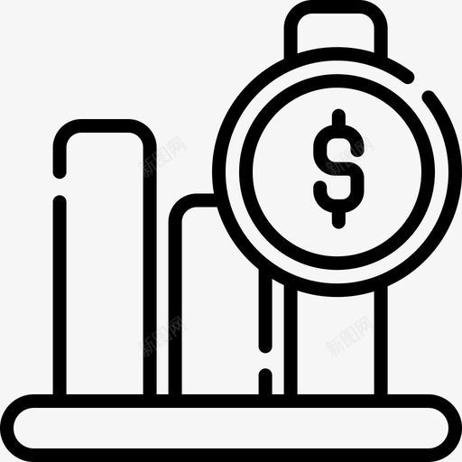 利润在线营销23线性图标svg_新图网 https://ixintu.com 利润 在线 线性 营销