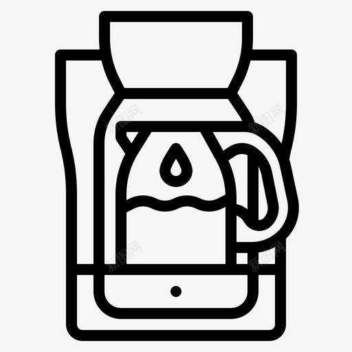 咖啡机办公室180轮廓图标svg_新图网 https://ixintu.com 办公室 咖啡机 轮廓