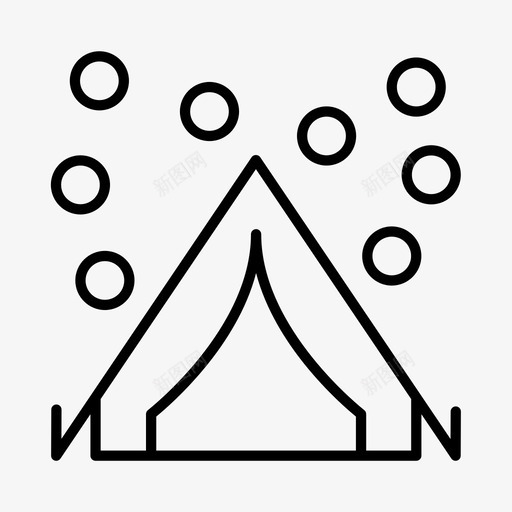 帐篷南极洲营地图标svg_新图网 https://ixintu.com 冬天 南极洲 帐篷 探险队 营地