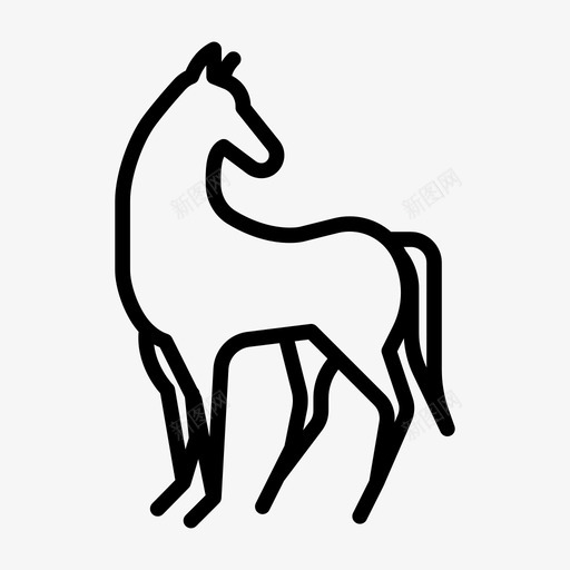 马骑马1直线图标svg_新图网 https://ixintu.com 直线 骑马