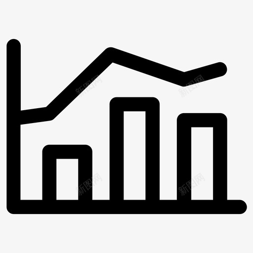趋势条形图图表图标svg_新图网 https://ixintu.com 分析图 图形 图表 报告 数据 条形图 统计 趋势