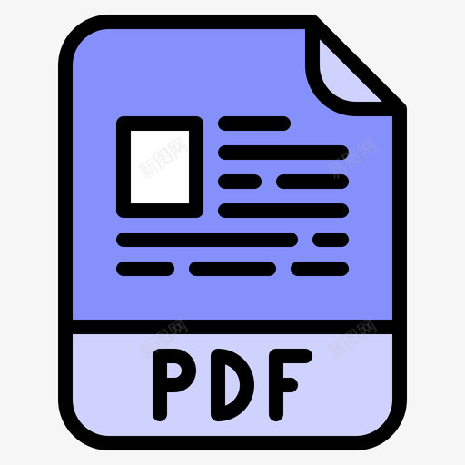Pdf文件扩展名线颜色图标svg_新图网 https://ixintu.com Pdf 扩展名 文件 颜色