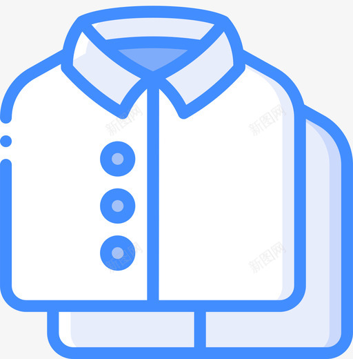 衬衫时装和服装蓝色图标svg_新图网 https://ixintu.com 时装 服装 蓝色 衬衫