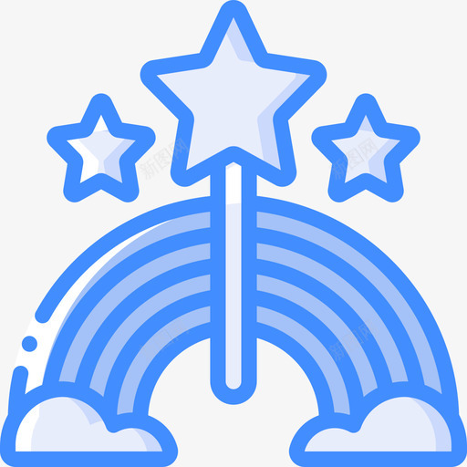 魔杖童话15蓝色图标svg_新图网 https://ixintu.com 童话 蓝色 魔杖