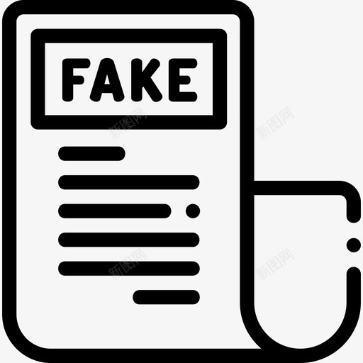 假新闻新闻60直线新闻图标svg_新图网 https://ixintu.com 新闻 直线