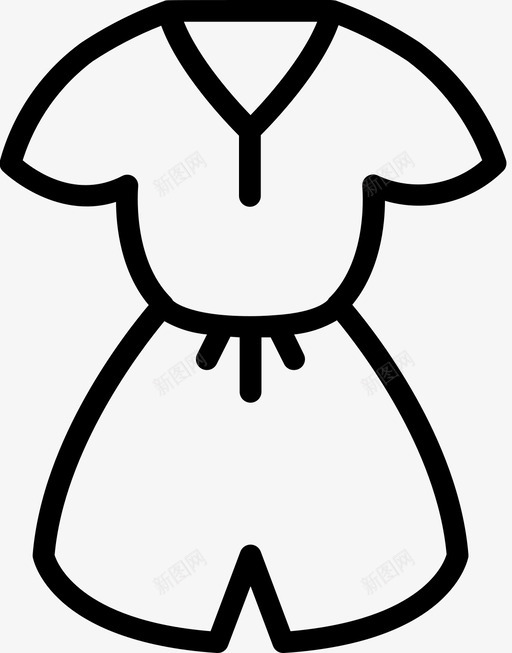 连身裤时尚与服装3直线型图标svg_新图网 https://ixintu.com 时尚 服装 直线 线型 连身
