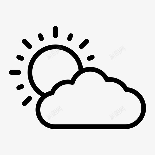 天气大气气候图标svg_新图网 https://ixintu.com 图标 增加 大气 天气 天气预报 气候 线图