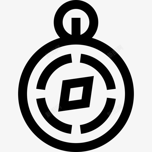 罗盘中世纪物品1直线图标svg_新图网 https://ixintu.com 中世纪 物品 直线 罗盘