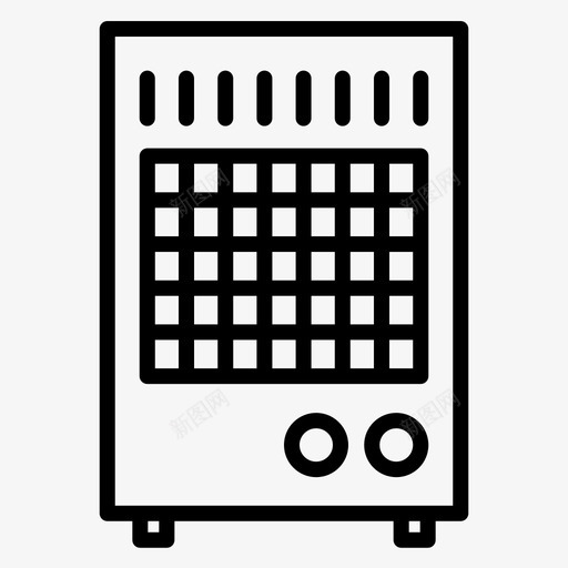 加热器器具11线性图标svg_新图网 https://ixintu.com 加热器 器具 线性