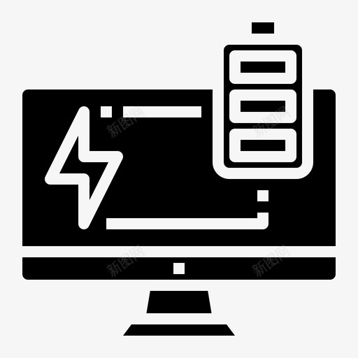 计算机电池3固态图标svg_新图网 https://ixintu.com 固态 电池 计算机