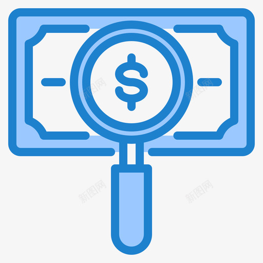 金钱金融29蓝色图标svg_新图网 https://ixintu.com 蓝色 金融 金钱
